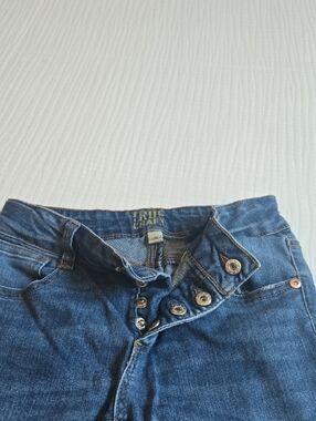 True Craft Girls Dark Blue High-Rise Button-Fly Jeans